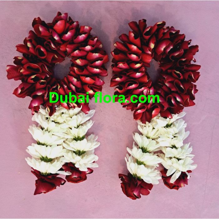 Pair of Hand Bracelet with red patels and Tassels 