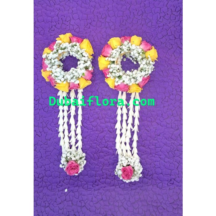 Floral Kangan Set: Fresh Baby Roses & Gypsophila