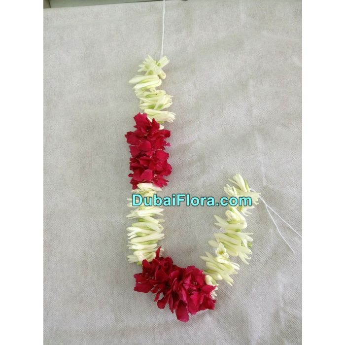 White Tuberose and Red Oleander Flower Strings
arali and lilly