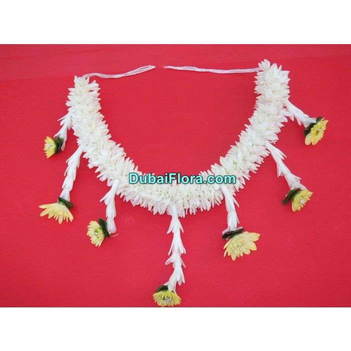Fresh Bridal Flower Jewellery Set – Tuberose & Yellow Chrysanthemums
