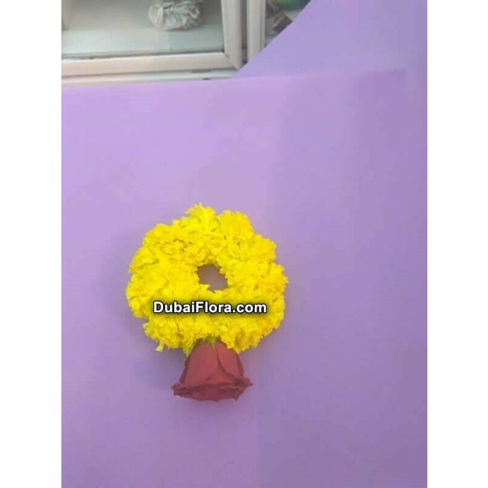 Fresh Marigold & Rose Kangan Bracelet – 2 pieces for Weddings & Celebrations in Dubai
