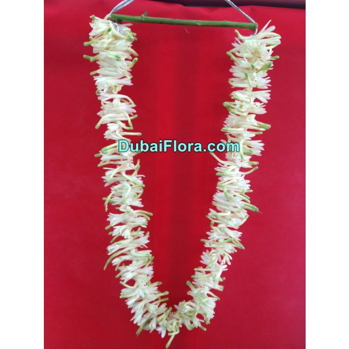 Plain White Tuberose Garland – 20 Inches
