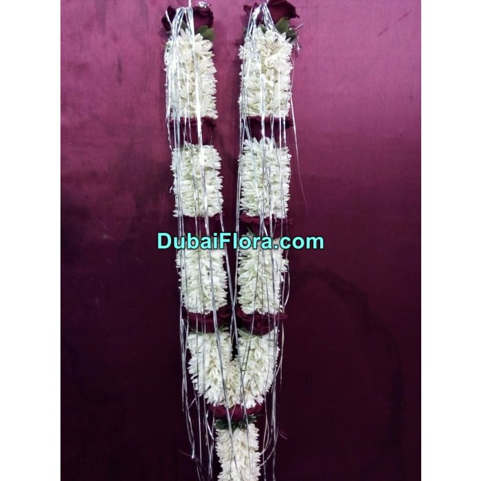 Tuberose and Red Roses Garland