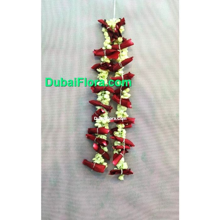 Hair Gajra – 30 inch Fresh Jasmine & Rose Petal String