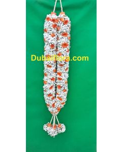 Garland with full of jispofilia and elegent touch of orange baby roses 