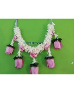 Fresh Bridal Flower Jewellery Set – Tuberose &amp; Pink Rose (Full Set for Bride)
