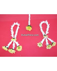 Fresh Bridal Flower Jewellery Set – Tuberose &amp; Yellow Chrysanthemums
