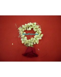 Fresh Floral Bracelet Pair – Red Roses & Jasmine Gajra
