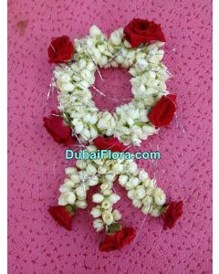 Fresh Jasmine Flower Bracelets – 2 Pieces with Baby Roses
