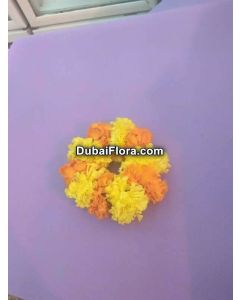 Yellow and Orange Marigold Kangan Bracelet  (2 Pieces)