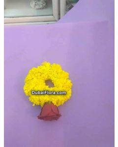 Marigold Bracelet Kangan with Rose (2 Pieces)