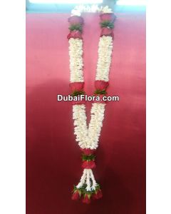 Tuberose and Red Roses Garland