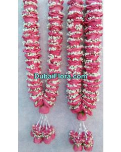 Pink Roses Garland Pair (2 Pcs)
