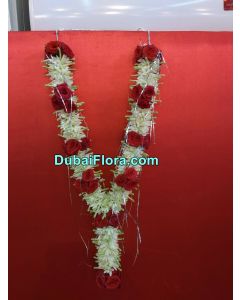 Tuberose and Red Roses Garland