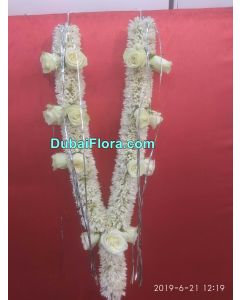 Tuberose and White Rose Garland