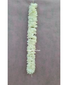 White Chrysanthemum Flower String – 1 Meter (Fresh Garland for Ceremonies & Decoration)