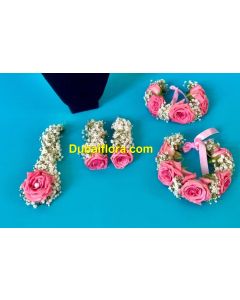 bridal-flower-jewelry-set-pink-baby-roses-gypsophila
