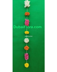 Multicolour Decorative Flower Strings – 1 Meter (Fresh Mixed Flowers for Décor)
