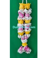 Fresh Rose & Gypsophila Garland – 16 inches Phool Mala for General in Dubai