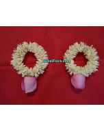 Fresh Tuberose Bracelet with Pink Rose (2 Pieces)