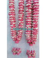 Pink Roses Garland Pair (2 Pcs)
