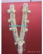 Tuberose and White Rose Garland