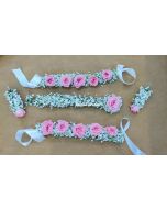 Bridal set with Jipsofilia and baby pink roses