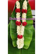 Jasmine Garland with baby roses 