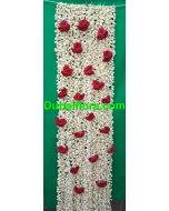 Jasmine shawl with red roses for bride 6x1 feet